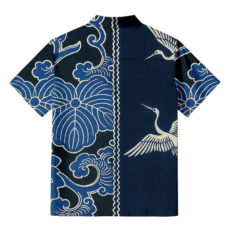 Tokyocanvas Japanese Aloha Button-up Shirt
