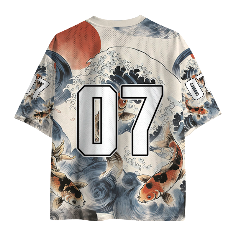 Tokyocanvas The Koi Wave Mesh Jersey