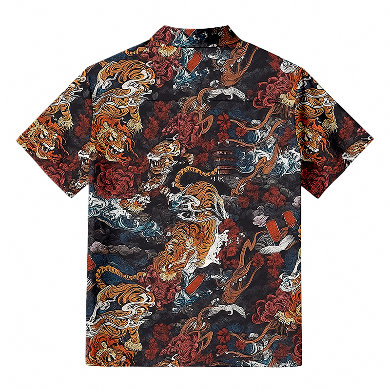 Tokyocanvas Vintage 1950s Tiger Button-up Shirt