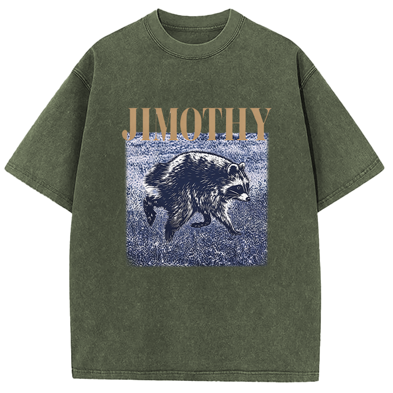 Tokyocanvas Vintage Jimothy Raccoon Washed T-Shirt