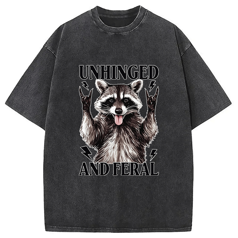 Tokyocanvas Unhinged and Feral Racoon Washed T-Shirt