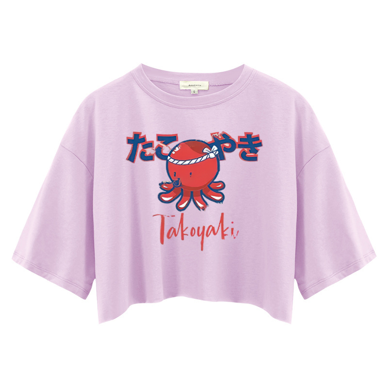 Tokyocanvas Japanese Traditional Takoyaki Crop Top