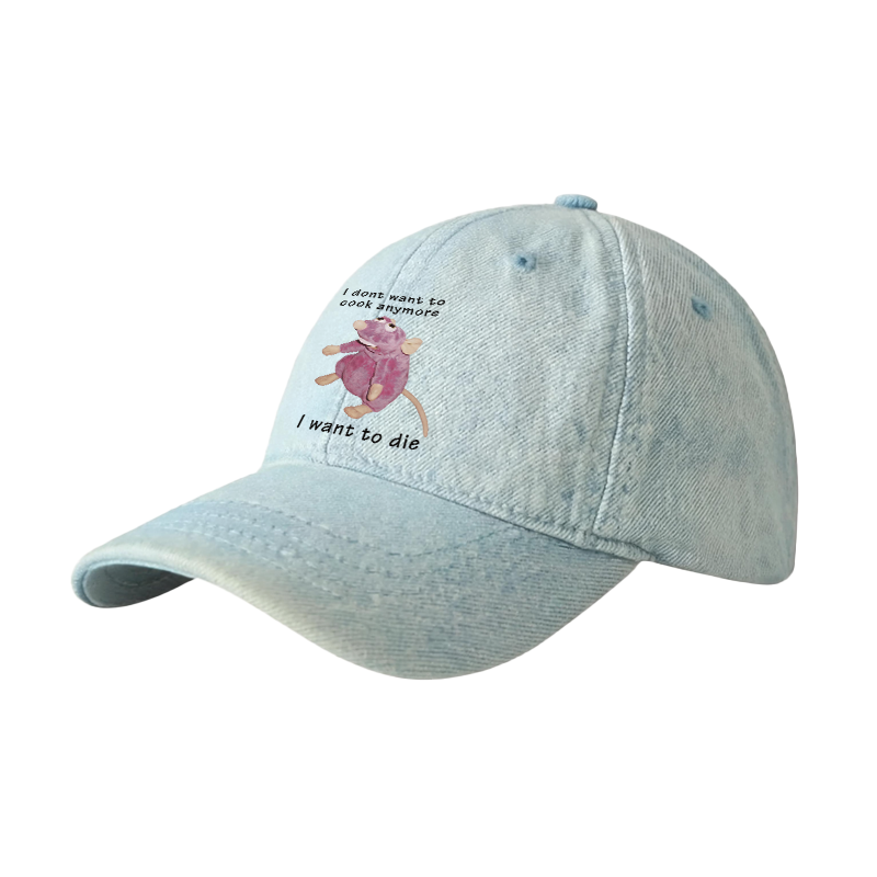 Tokyocanvas I Don't Want To Cook Anymore Denim Cap