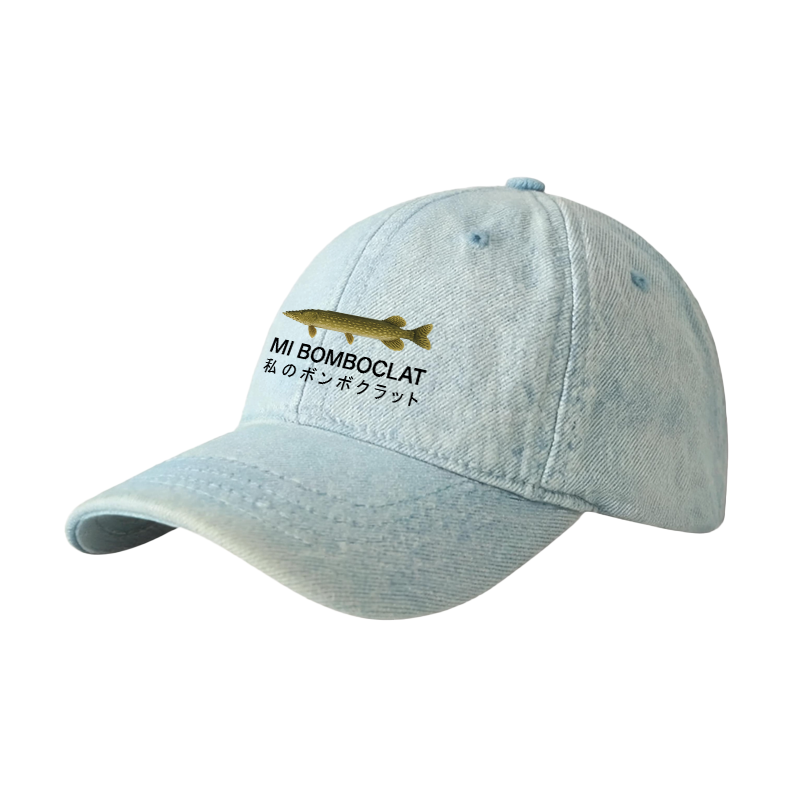 Tokyocanvas Mi Bomboclat Fish Meme Denim Cap