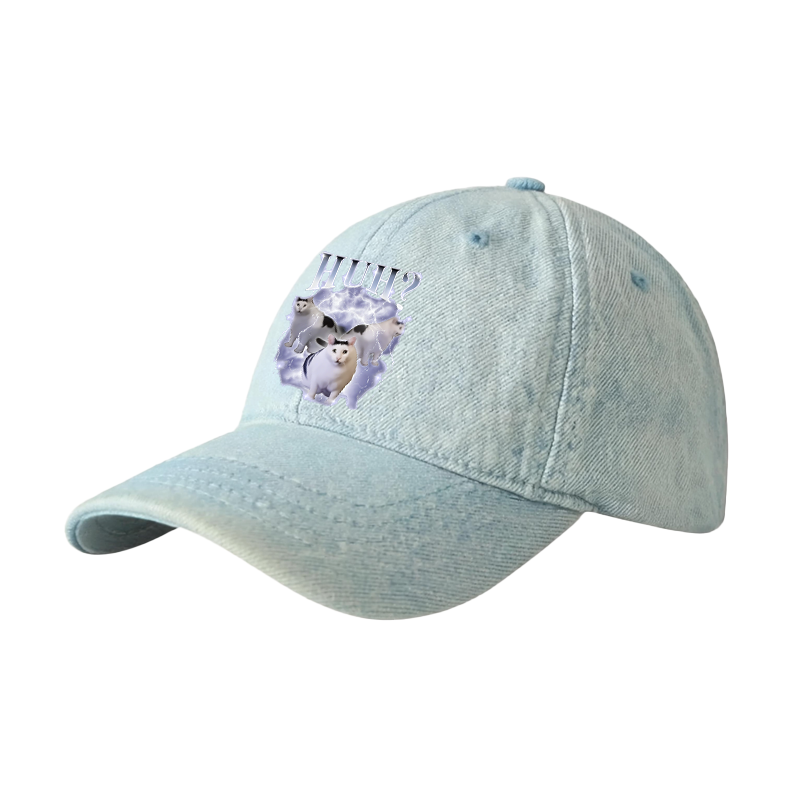 Tokyocanvas Huh Cat Chonky Ben Meme Denim Cap