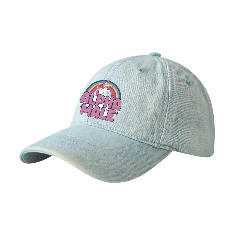 Tokyocanvas Rainbow Unicorn Alpha Male Denim Cap