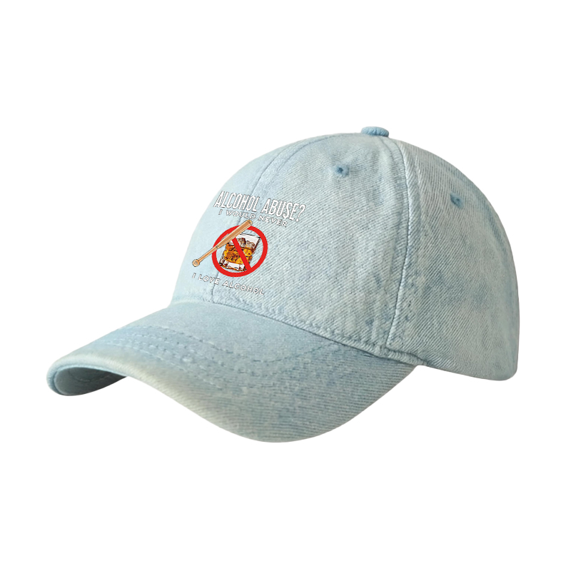 Tokyocanvas Alcohol Abuser Funny Denim Cap