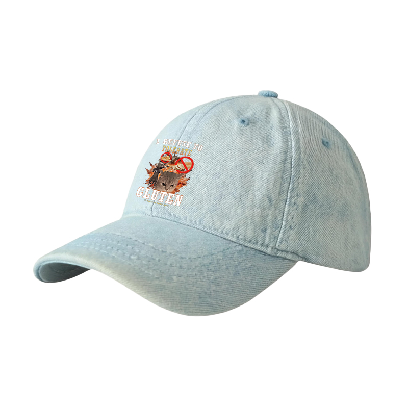 Tokyocanvas I Refuse to Tolerate Gluten Denim Cap