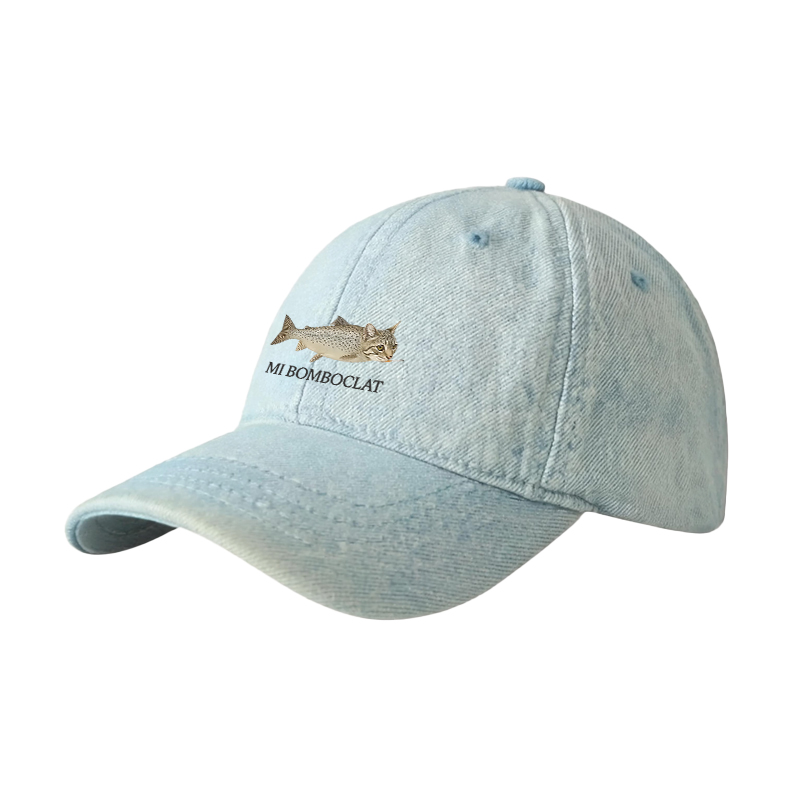 Tokyocanvas Bomboclat Fish Cat Meme Denim Cap