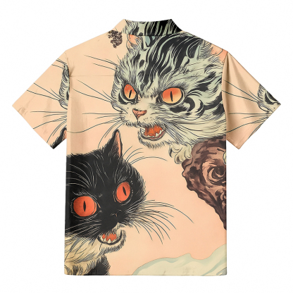 Tokyocanvas Ghost Cat Riot Button-up Shirt
