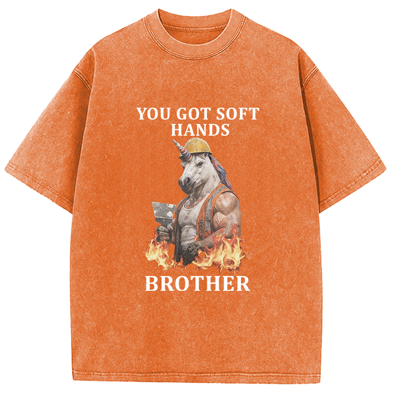 Tokyocanvas You Got Soft Hands Brother Washed T-Shirt