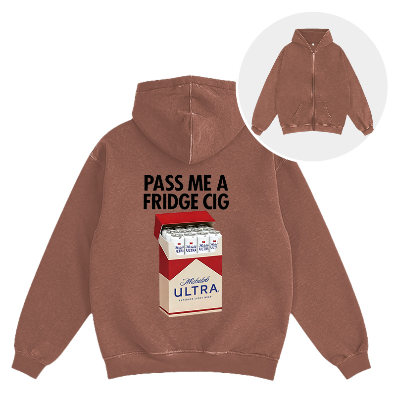 Tokyocanvas I Need A Michelob Ultra Washed Zip Hoodie