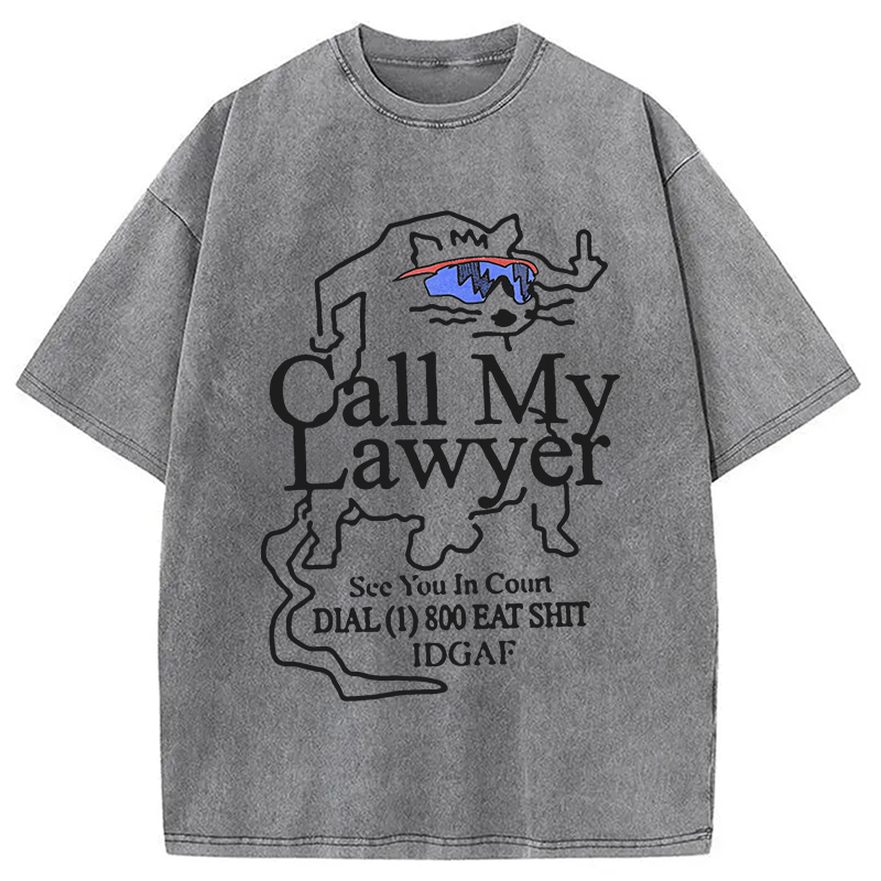 Tokyocanvas Call My Lawyer Washed T-Shirt