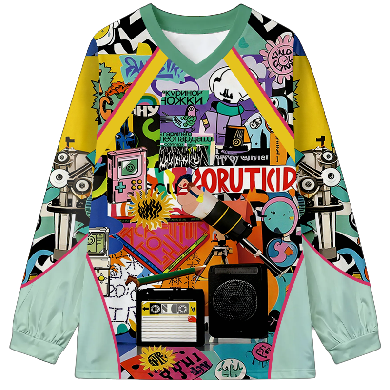 Tokyocanvas Vintage 80s Long Sleeve Graphic Print T-Shirt
