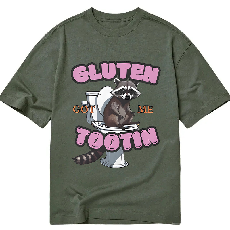 Tokyocanvas Gluten Got Me Tootin Raccoon Meme Classic T-Shirt