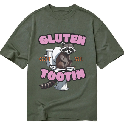 Tokyocanvas Gluten Got Me Tootin Raccoon Meme Classic T-Shirt