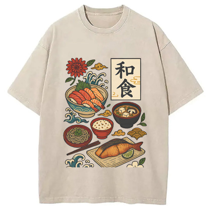 Tokyocanvas Japanese Cuisine Washed T-Shirt