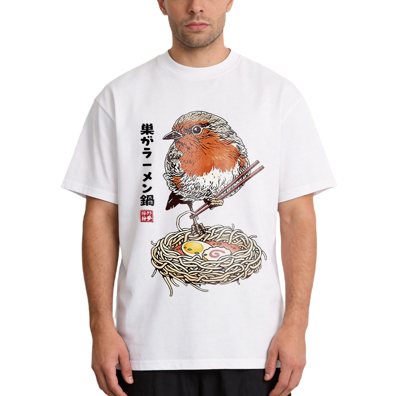 Tokyocanvas Northern Cardinal With Ramen Nest Classic T-Shirt