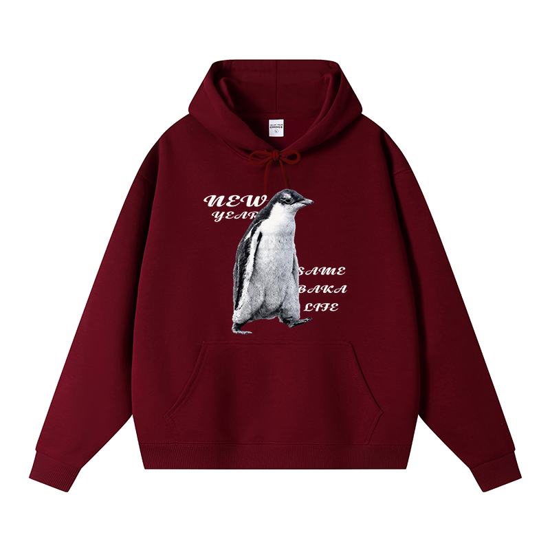 Tokyocanvas Same Baka Life Penguin Fleece Lined Hoodie