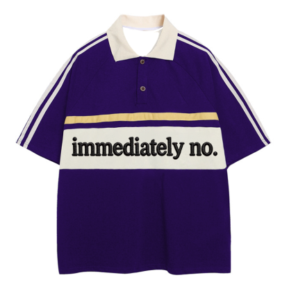 Tokyocanvas Immediately No Polo Embroidered T-Shirt