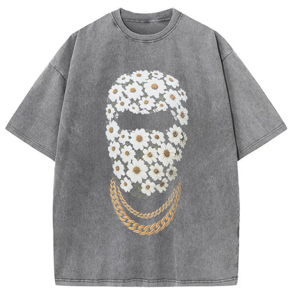 Tokyocanvas Daisy Mask Washed T-Shirt