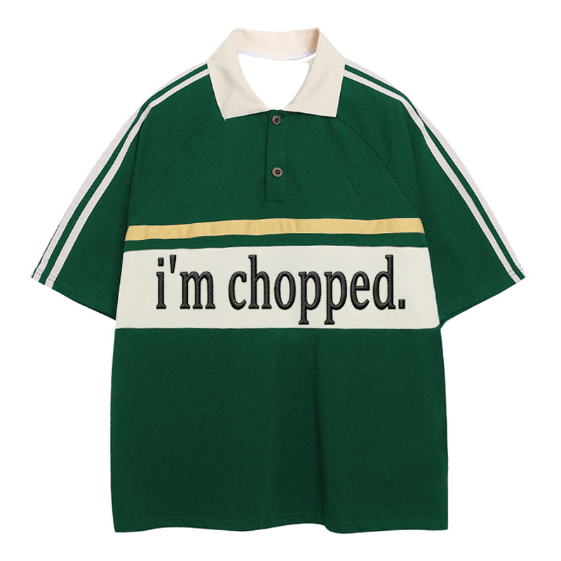 Tokyocanvas I'm Chopped Polo Embroidered T-Shirt