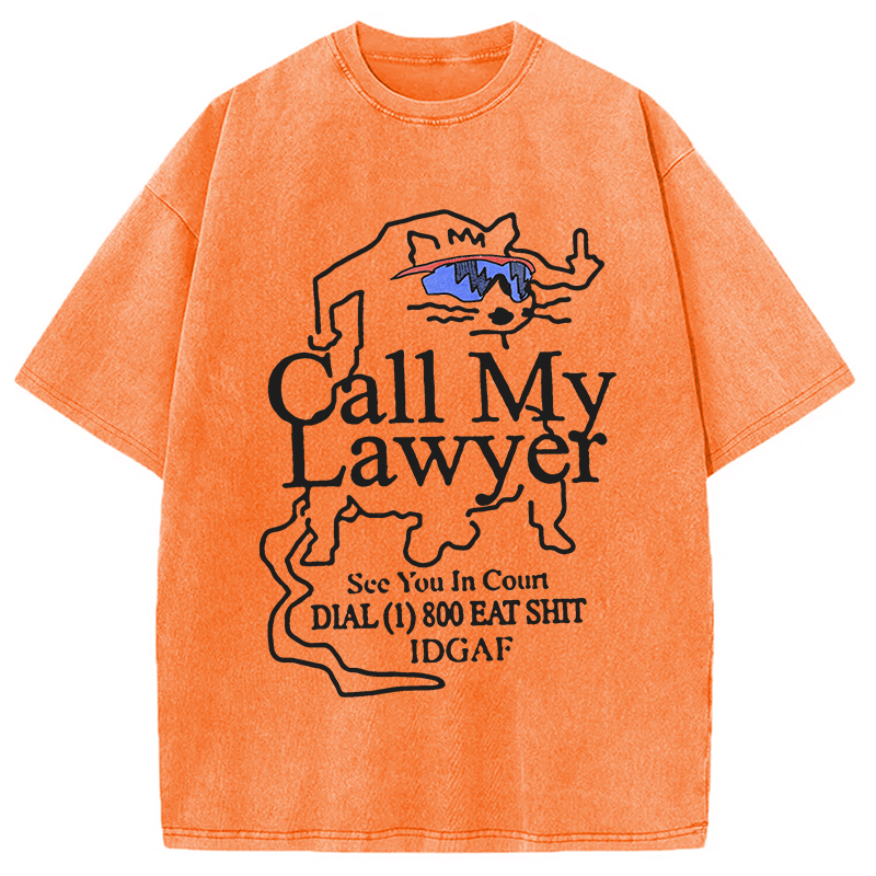 Tokyocanvas Call My Lawyer Washed T-Shirt