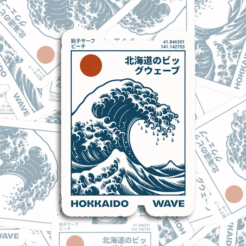 Tokyocanvas Hokkaido Wave Japan Sticker