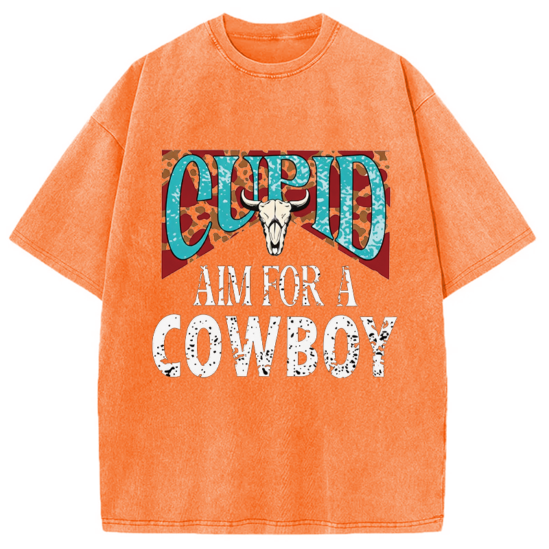 Tokyocanvas Cupid Aim For A Cowboy Washed T-Shirt