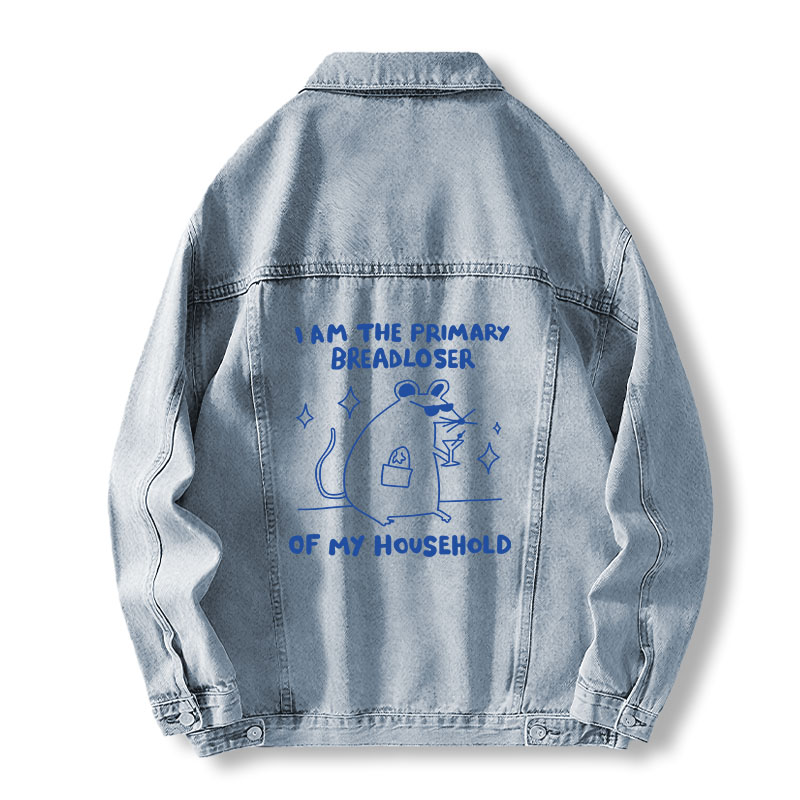 Tokyocanvas I Am the Primary Breadloser of My Household Jean Jackets