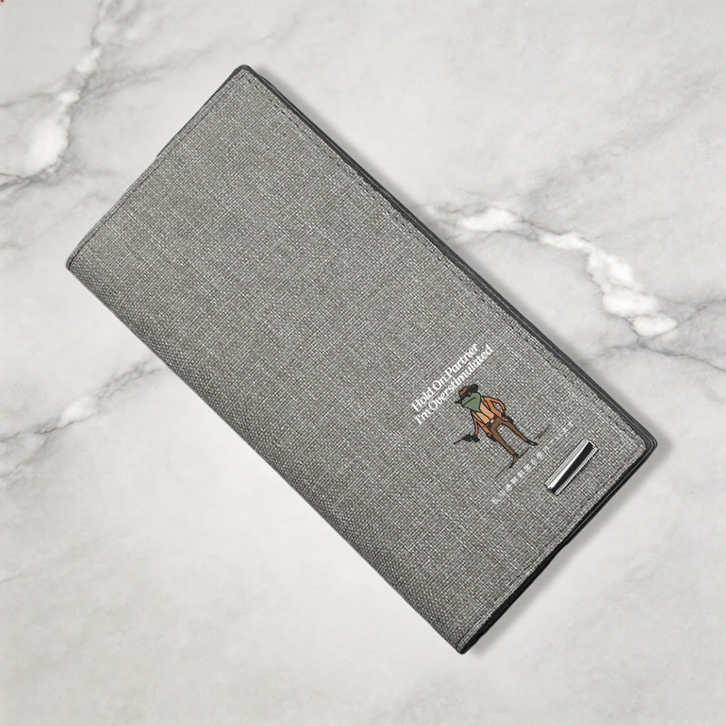 Tokyocanvas Hold On Partner I'm Overstimulated Canvas Wallet
