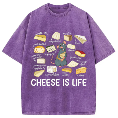 Tokyocanvas Cheese Is Life Washed T-Shirt