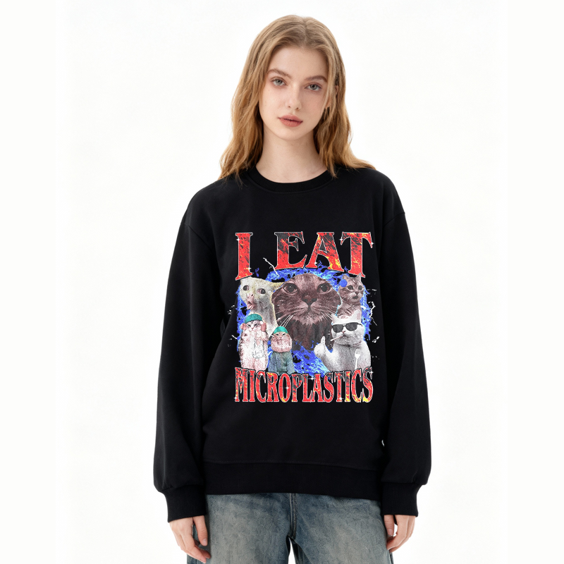 Tokyocanvas I Eat Microplastics Classic Sweatshirt