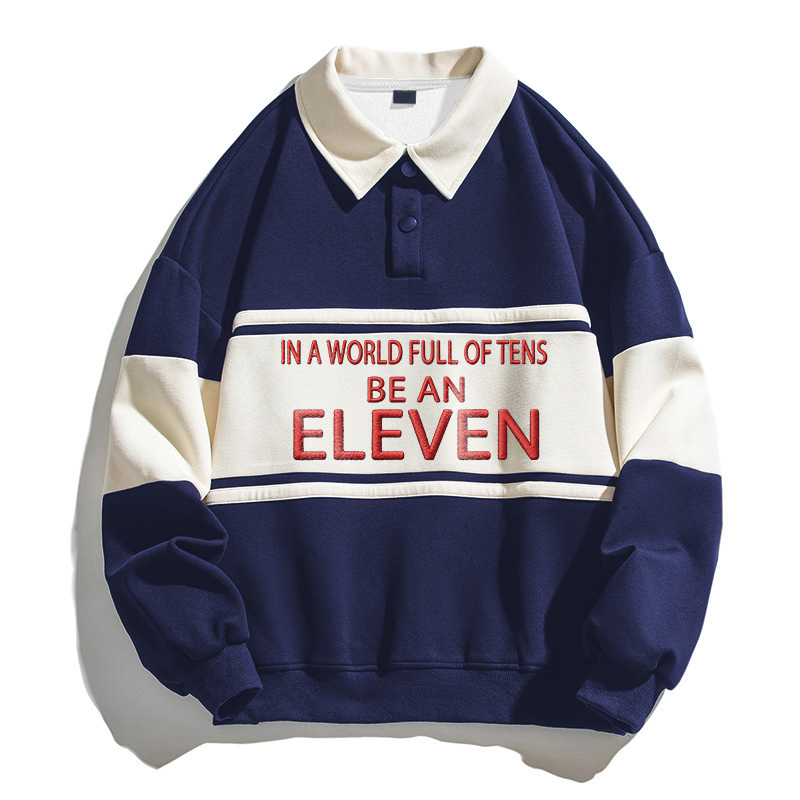 Tokyocanvas In a World Polo Embroidered Sweatshirt