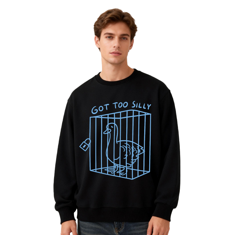 Tokyocanvas Got too silly Funny Classic Sweatshirt