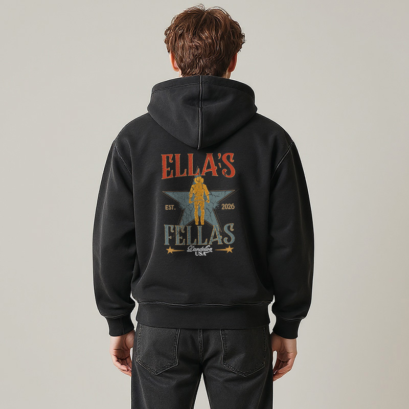 Tokyocanvas Vintage Ellas Fellas 90s Washed Zip Hoodie