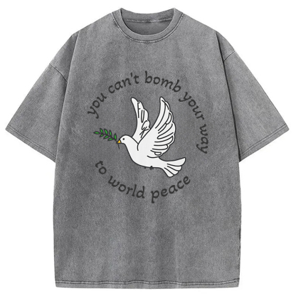 Tokyocanvas Bombs for World Peace Washed T-Shirt