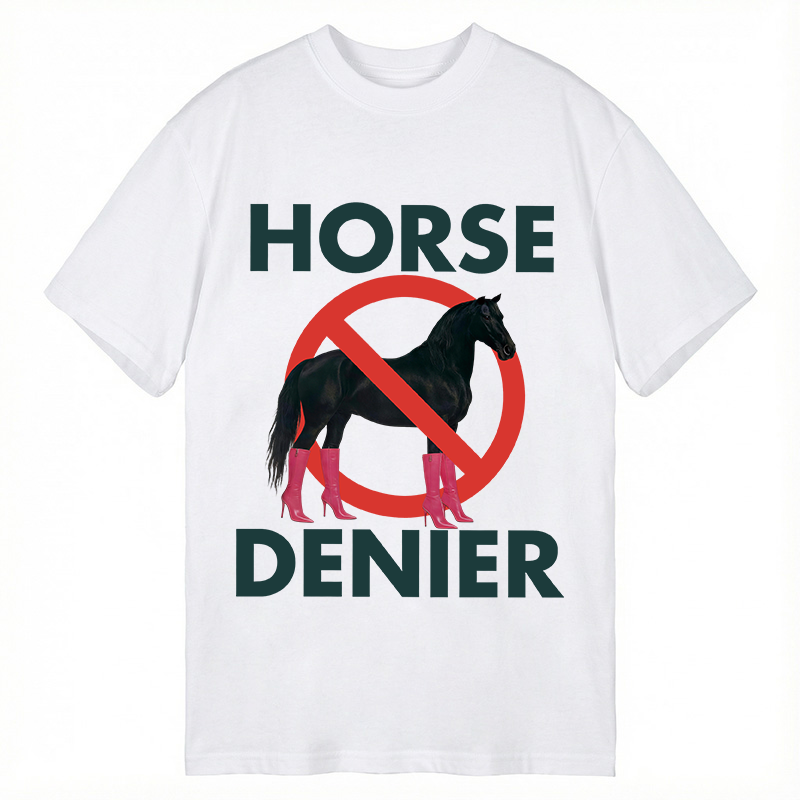 Tokyocanvas Funny High-Heel Noir Horse Denier Classic T-Shirt