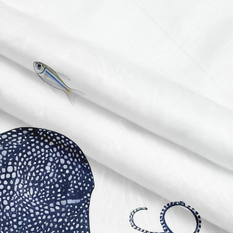 Tokyocanvas Japanese Octopus Long Sleeve Graphic Print T-Shirt