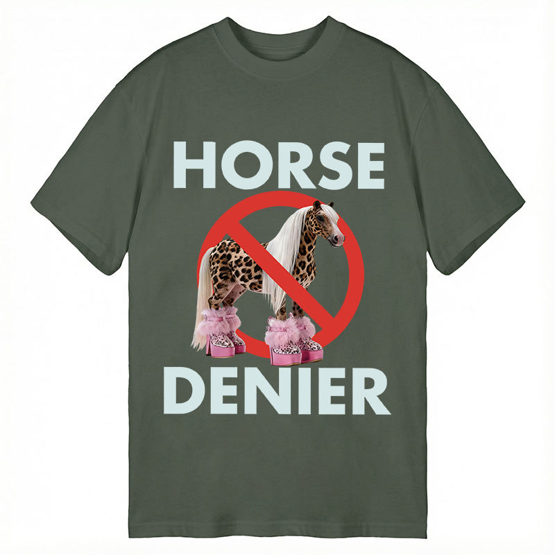 Tokyocanvas Funny Leopard Diva Horse Denier Classic T-Shirt