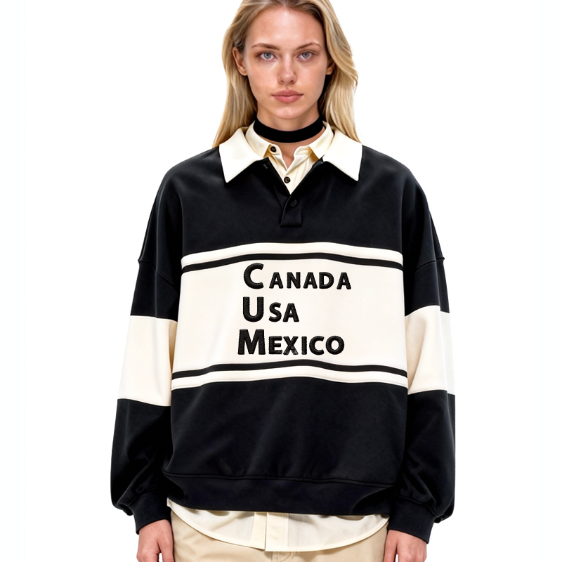 Tokyocanvas C&U&M Polo Embroidered Sweatshirt