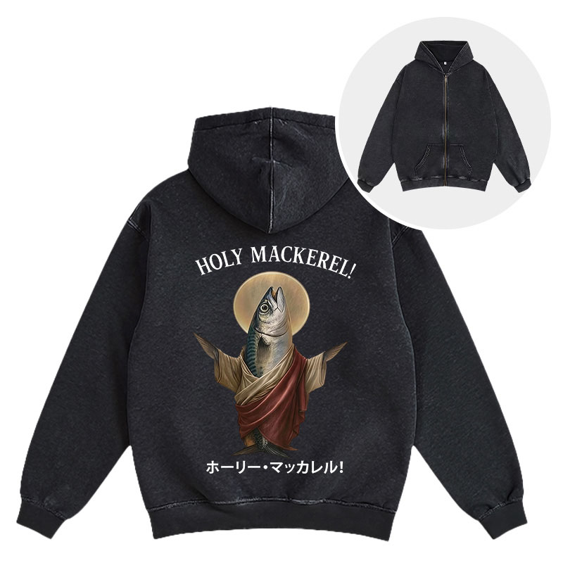 Tokyocanvas Holy Mackerel Washed Zip Hoodie