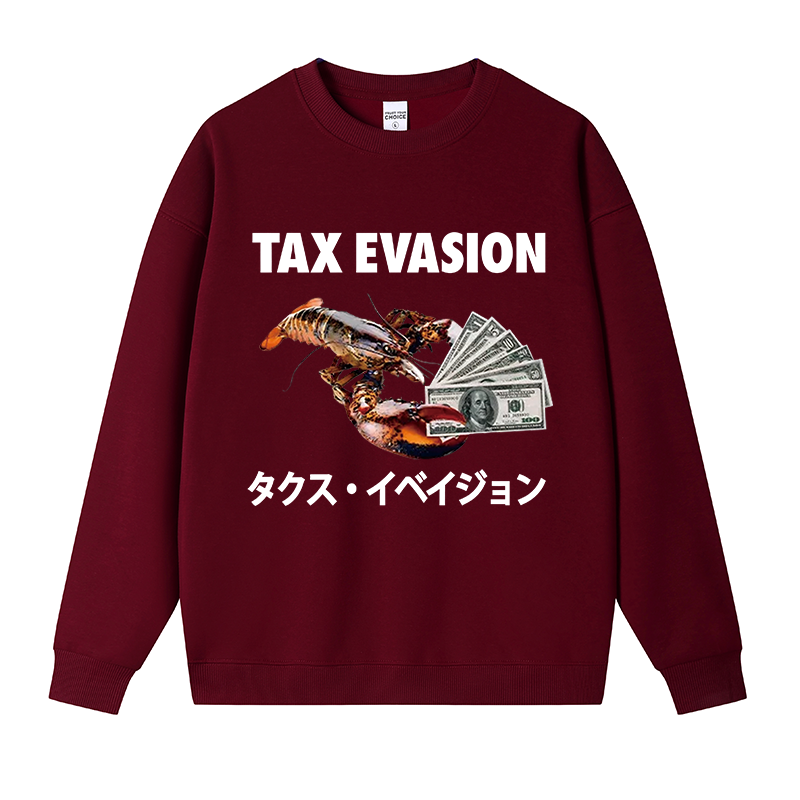 Tokyocanvas Tux Evasion Funny Fleece Lined Sweatshirt