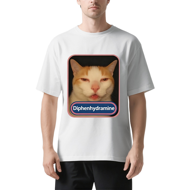 Tokyocanvas Pink Diphenhydramine Meme Cat Classic T-Shirt