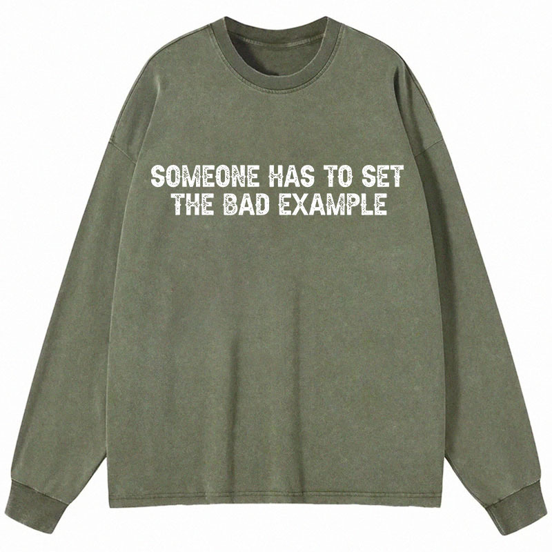 Tokyocanvas Bad Example Long Sleeve Washed T-Shirt