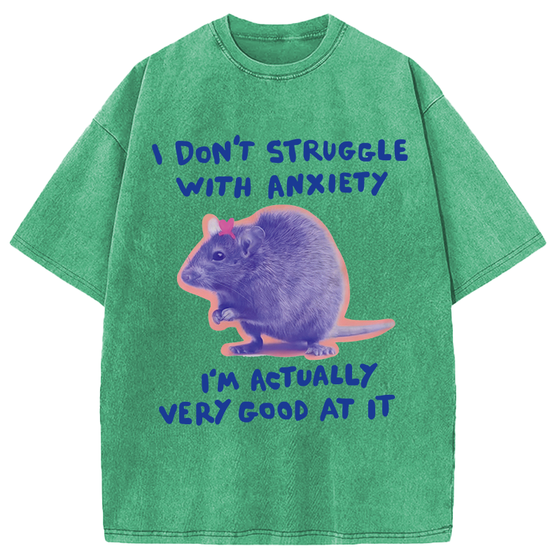 Tokyocanvas I Don't Struggle With Anxiety Washed T-Shirt
