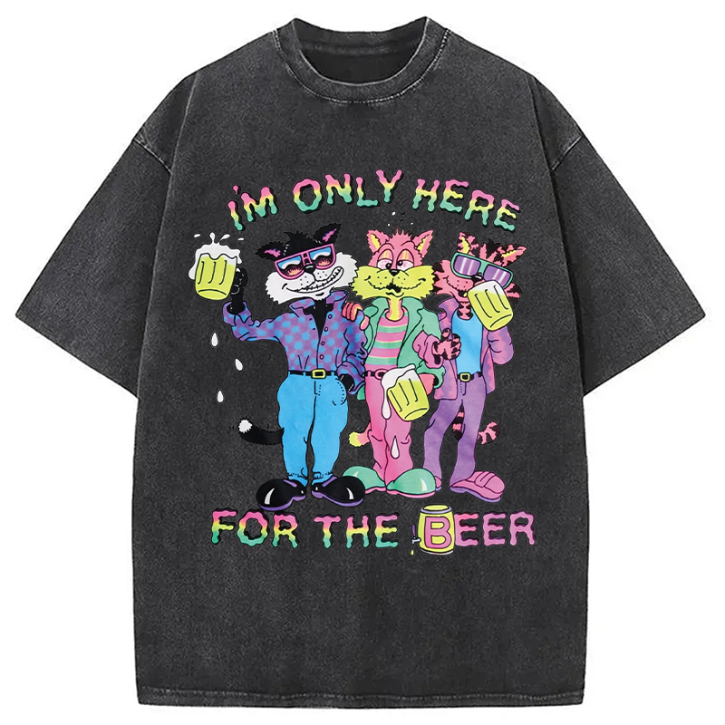Tokyocanvas I'm Only Here For The Beer Washed T-Shirt