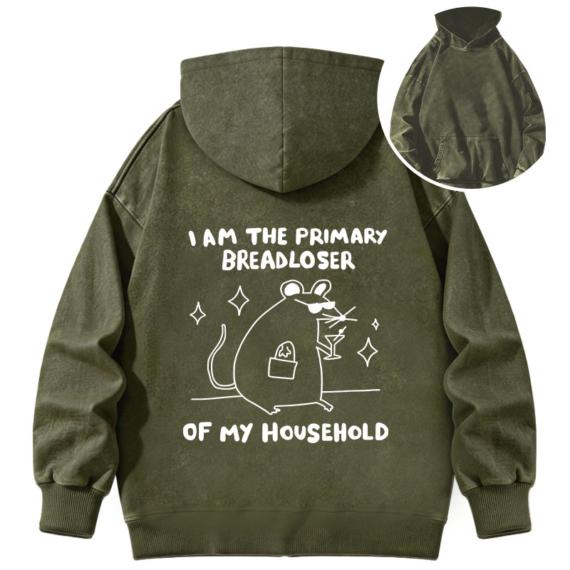 Tokyocanvas I Am the Primary Breadloser of My Household Washed Hoodie