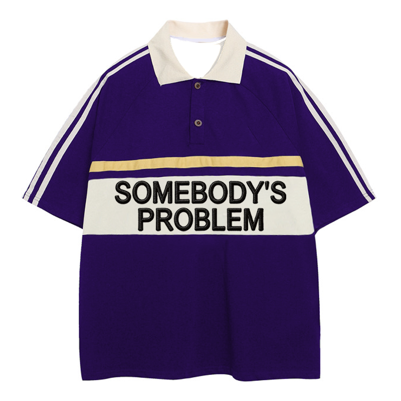 Tokyocanvas Somebody's Problem Polo Embroidered T-Shirt