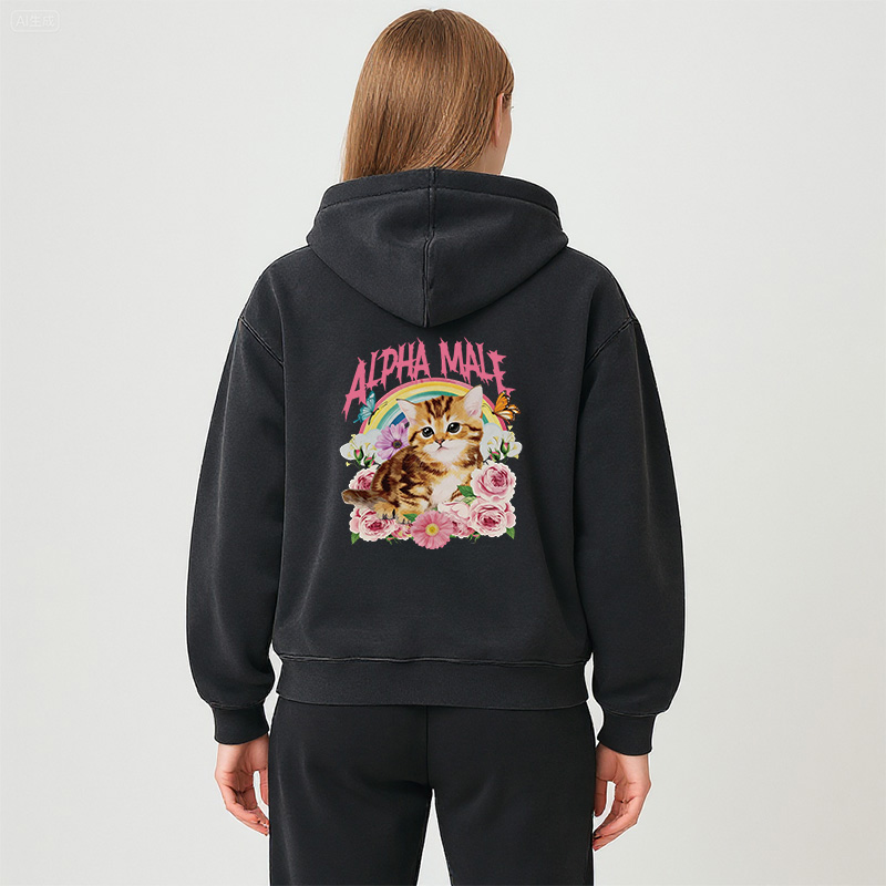 Tokyocanvas Alpha Male Washed Zip Hoodie